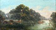 John Mundell Punting Down the River oil painting picture wholesale